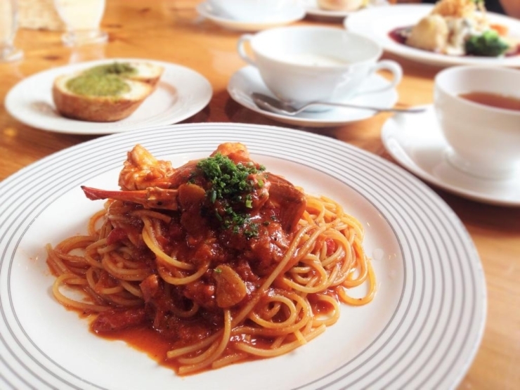 パスタランチ　～ワタリガニのトマトパスタ～