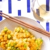 とうもろこしと枝豆のかき揚げ　クミン風味