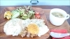 Ａランチ　＝　豚肉レモンバターしょうゆ　（サラダセット）<br>味も見た目も満足感たっぷりです。