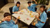 ホテルの朝食。朝から元気いっぱい。「研修2日目は😆」