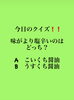 「3月10日水曜日今日のクイズ!!『味がより塩辛いのはどっち？  A.こいくち醤油 B.うすくち醤油』本日瓢はお休みです。」