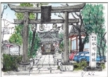 9・氷川神社
旧鎌倉街道沿いにある神社。江戸時代の石鳥居を残す。