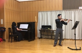 札幌交響楽団　バイオリニスト三原豊彦氏と響さん