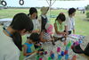 「昨日黒部川水のコンサート＆フェスティバル2012で、木の実のリース教室やちゃいました(^_^)/~」
