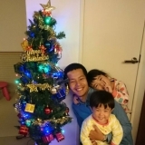 大好きなパパとクリスマスツリー