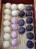 左からきなこ、さくらあん、こしあん、つぶあん「桜おはぎはじめました♪( ´▽｀)」