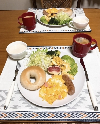ベーグルも手作りです！「うちの朝ごはん【宮崎の簡単手作りお料理教室はスターズクッキングクラス】」