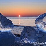 海岸に打ち上げられる氷の宝石「ジュエリーアイス」