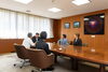 和やかに区長と対談「江戸川区と  日本キッチンカー審議会(運営委員会江戸川区移動販売団体)  との間に防災協定が締結されました。」
