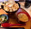 茶碗蒸し、お味噌汁などのセット♪（写真：秋の天丼）「今週末土曜日放送「どよーびぽんち」内でご紹介！まいぷれ酒田掲載店【天ぷら小料理 吉法】」