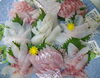 特注いただきました地魚刺身の盛り合わせ。「お弁当、お惣菜、お刺身販売中！」