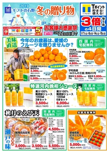 「12/1(日)☆愛媛新聞☆折り込みチラシに登場！」