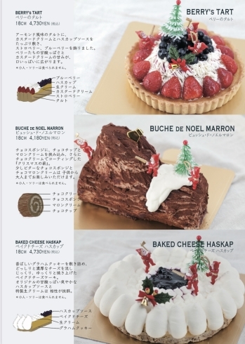 ベリータルト/ビュッシュドノエル/ベイクドチーズ「CHRISTMAS CAKE」