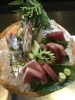 もちろんお刺身も❗️こちらは山北真鯵と盛合わせです「今日も…🐟🐟🦪🦪🦪」