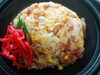 特製チャーハン。「手作り弁当出来ました！」