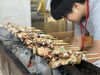 「産直市場「銅夢キッチン」（新居浜市泉池町）、焼き鳥焼けてますよー！」