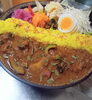 夏野菜カレー「あいがけカレー❢【千葉駅近く、夏にさっぱりピリ辛カレーランチ】」