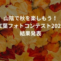 【受賞者発表！】山陰で秋を楽しもう！紅葉フォトコンテスト2023
