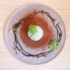 チョコミントパンケーキ(上から)「季節のパンケーキ(チョコミントパンケーキ)」
