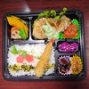 チキンステーキ　ミートボール　エビフライ弁当「４月１３日のお弁当」