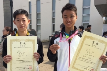 2位　宮寺祐輝さん（左）16分29秒<br>4位　外園洋斗さん（右）17分14秒<br>おめでとうございます！