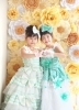 7歳の双子さん♪　ドレス姿とっても素敵でした♡「七五三記念写真撮影中です♪　」