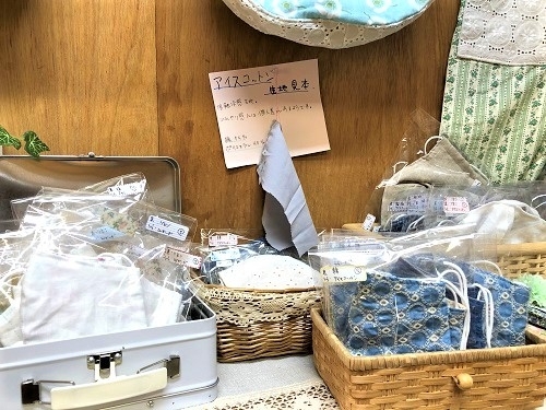 アイスコットン生地見本もあります。「雑貨らんど★すえたけ　Hand made shop つれづれさん新商品入荷です！【下松・周南・光】」