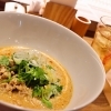 『天ぷらとそば　ツクシ』で豆乳坦々スープとパクチー好きにはたまらない「豆乳坦々パクチー冷やしそば」ランチ【志木駅東口】