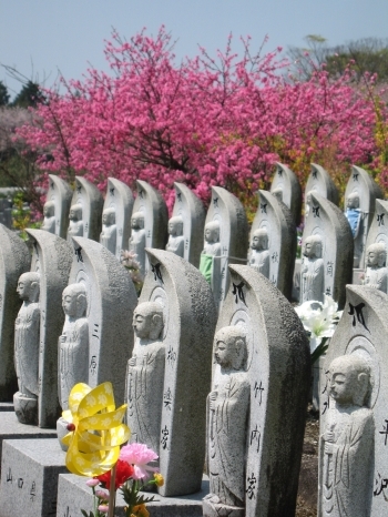 四季折々の花と並ぶ水子地蔵尊「永寿園霊所」