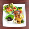 プレート盛り　チキントマトソース「6月22日のお弁当」