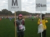 ランナーの整列が始まりました。プラカードを持たせてもらっちゃいました！