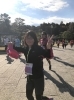 奈良テレビから応援に駆けつけてくれたNさんを発見しピース！　知っている顔を見つけるとほっとするものです。