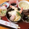 大きな海老の天丼 釜揚げうどんセット～三次市十日市中のグルメ～