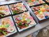 法要二段箱膳，寿司折詰セット。税込5,400円「小人数から団体での遅い歓送迎会が。あがわで」