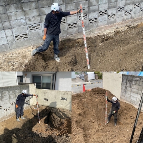 ♪いつものように地中に異物が無いか隈無くチェック♪「♪古家を取り壊して土地のご売去のお手伝いです♪ 」