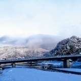 早朝の雪景色