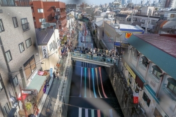 西武新宿線の高架から金網越しに撮影