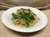 菜の花とベーコンのパスタ「黒板メニューです。」