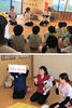 朝霞市の子育て支援センターなどで歯の座談会をしている様子です「はっとり歯科医院」