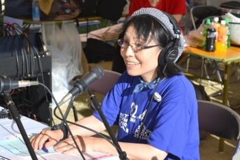 もりかどの地域コミュニティラジオ局「FM-HANAKO」が特設ブースから生放送！
