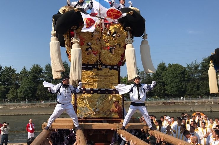 口屋太鼓台、乗船完了