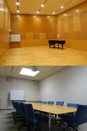 練習室やギャラリー、大小会議室があります「響の森 桶川市民ホール」