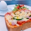 ピザトーストの モーニング