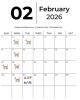 2月のカレンダーです「ビューティーワールドジャパン福岡✨」