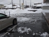 駐車場の積雪少なくなりました「本日、9時から営業」