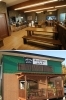 緑と茶色の建物が目印！「DOG CAFE ABBEY ROAD」