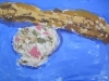 「児童科園児の作品　(フランスパンとホタテ貝）」