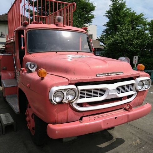 新宿交通公園の消防車「葛飾区新宿を散策！　★英会話と体操のコラボ教室（堀切、お花茶屋、綾瀬、亀有、小菅）」