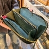 「GODFISHテンペスティレザーのモスブルー長財布、入荷しました」