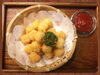 ダイスカットの食べやすいサイズでおつまみにぴったり「♪チーズのカリカリ揚げ♪{柴又駅近♪葛飾散歩♪昼飲み♪映える喫茶♪レトロ♪食べ歩き最高♪子連れok♪ランチ♪お持ち帰り♪テラス席♪｝」